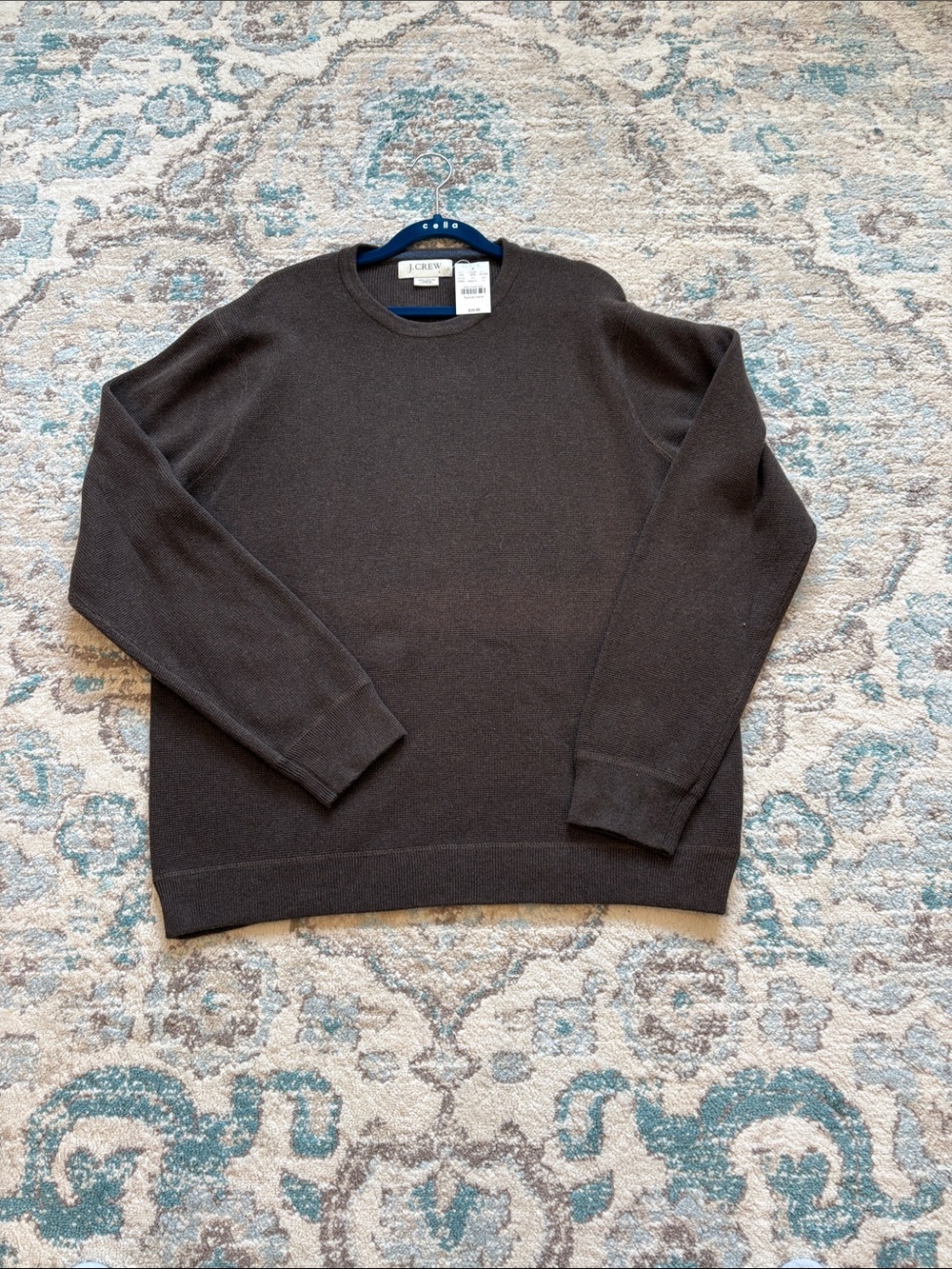 J. Crew Men's Crewneck Sweater in Chocolate Brown